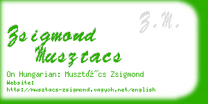 zsigmond musztacs business card